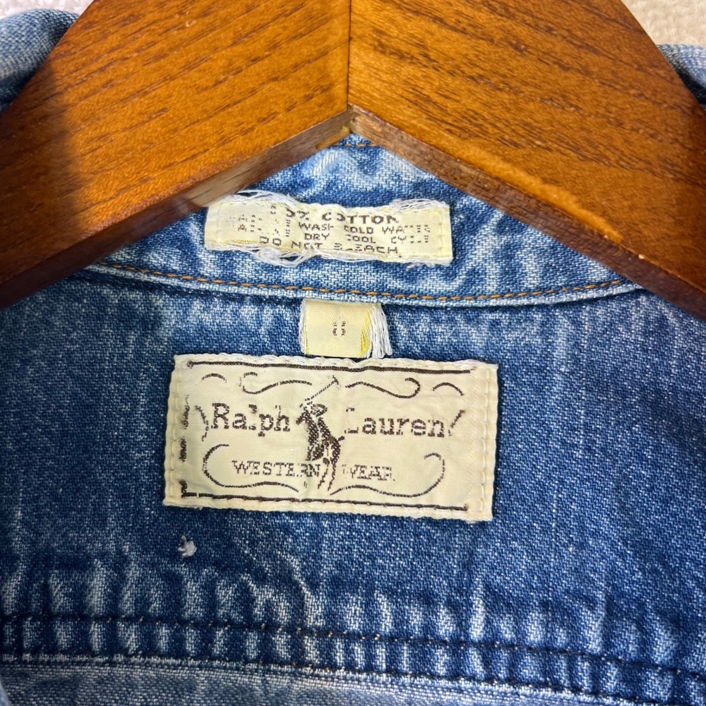 Ralph Lauren Blue Denim Button-Down Shirt - Picture 3 of 7